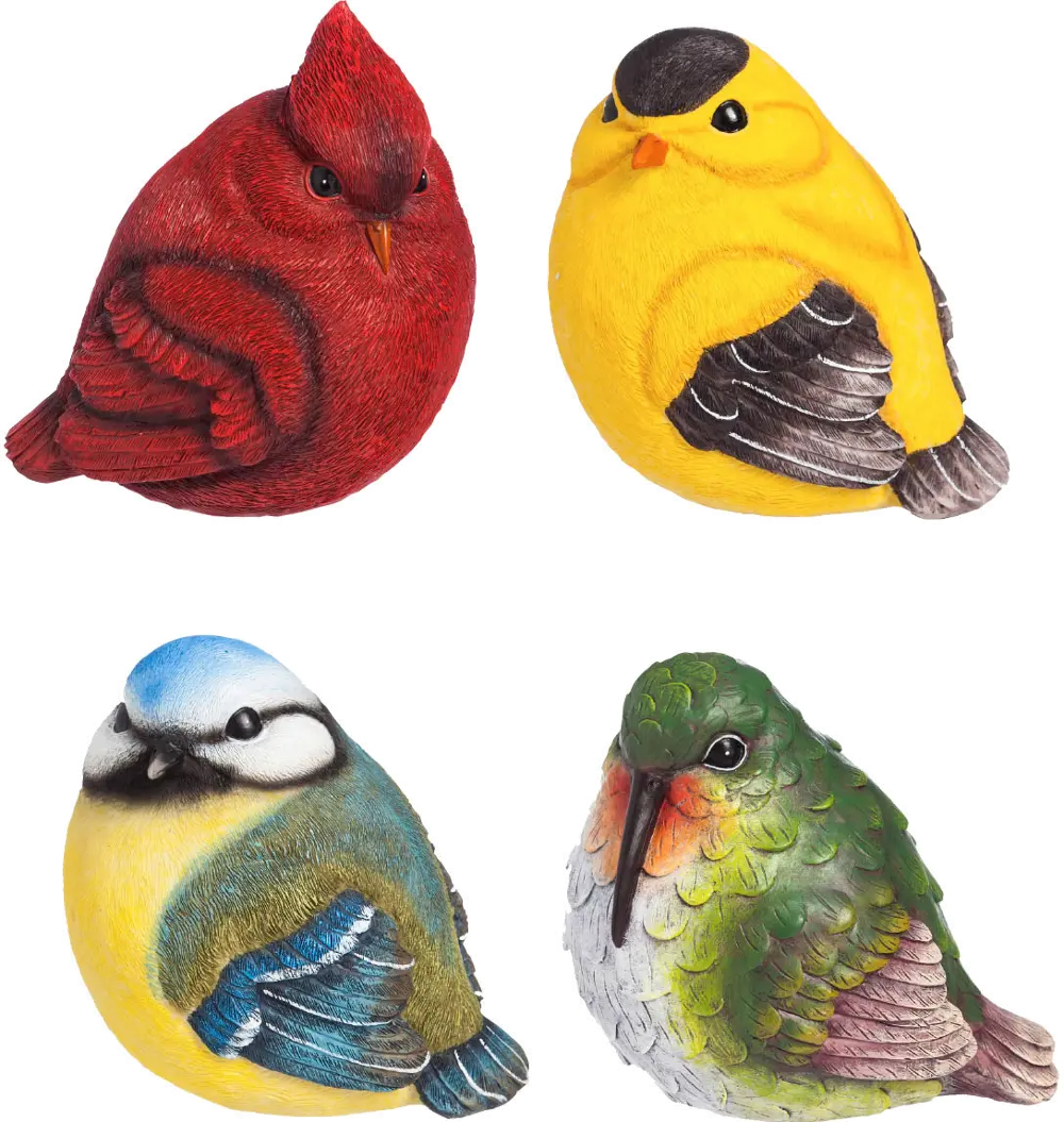 Assorted For The Birds Poly Stone Statue-1