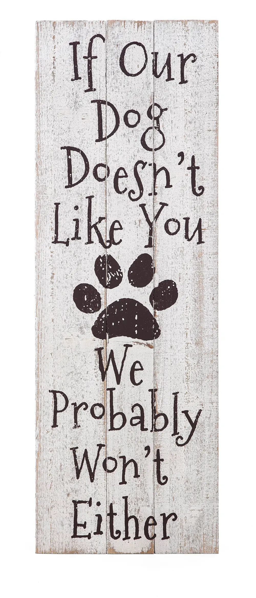 White and Black If Our Dog Doesn't Like You Wall Decor-1