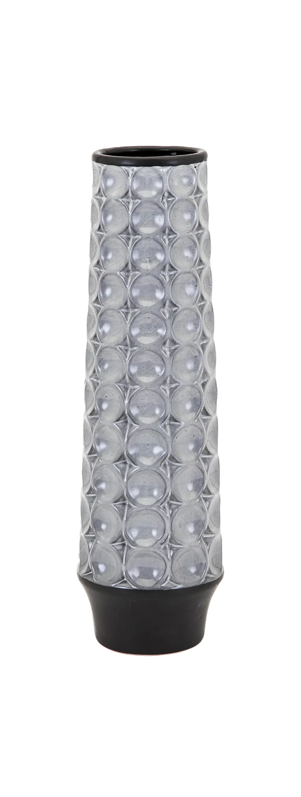 16 Inch Silver Ceramic Vase-1