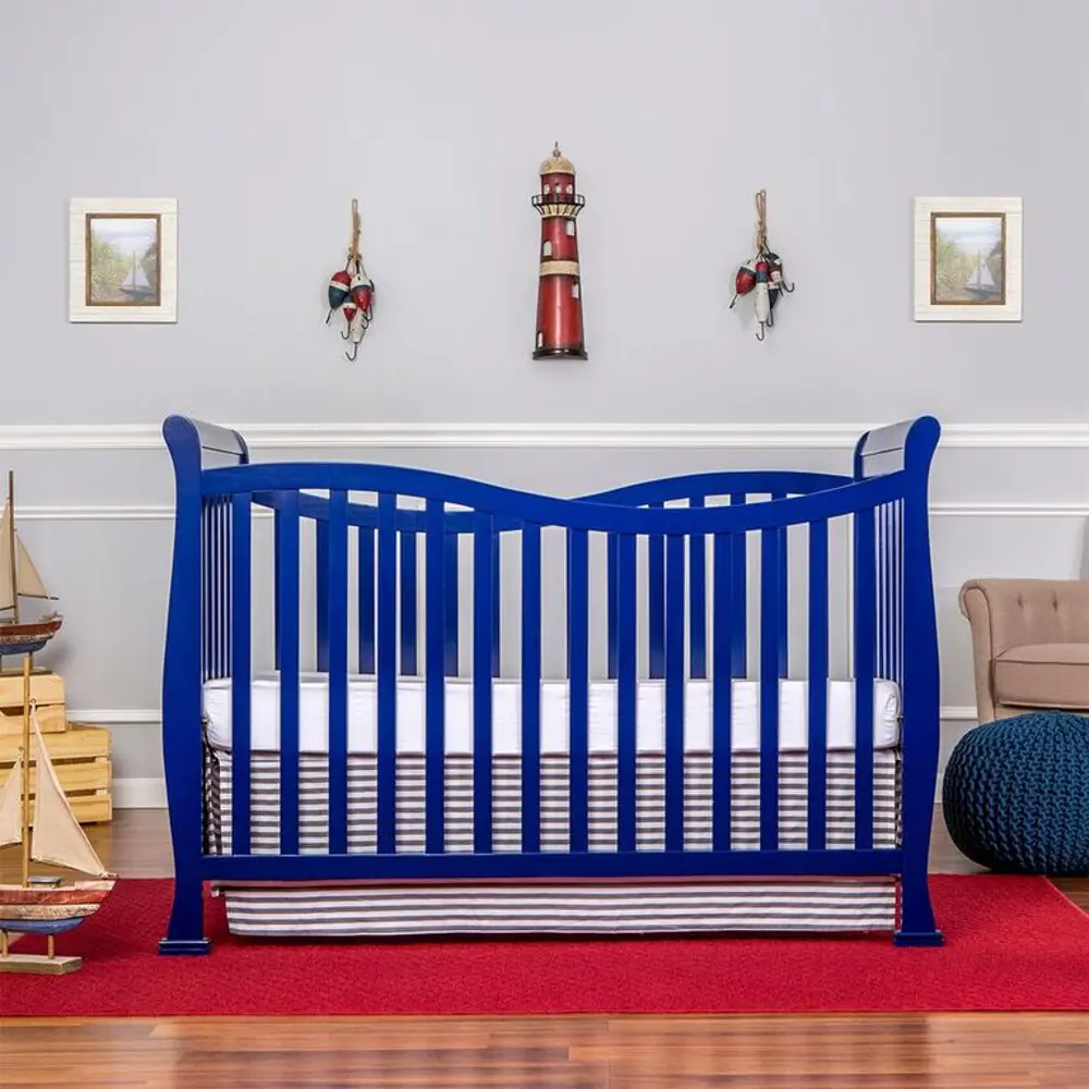 Blue 7-in-1 Convertible Life Style Crib - Violet-1