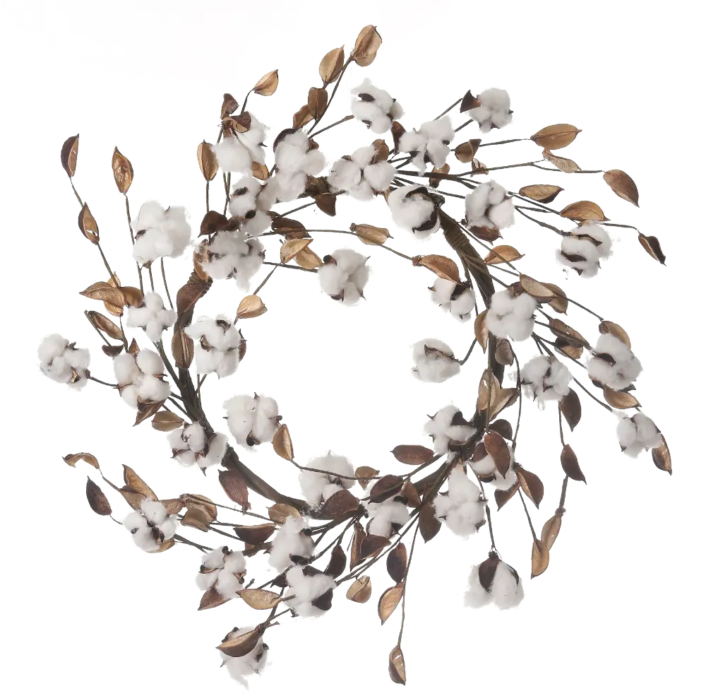 24 Inch Faux Cotton Wreath-1