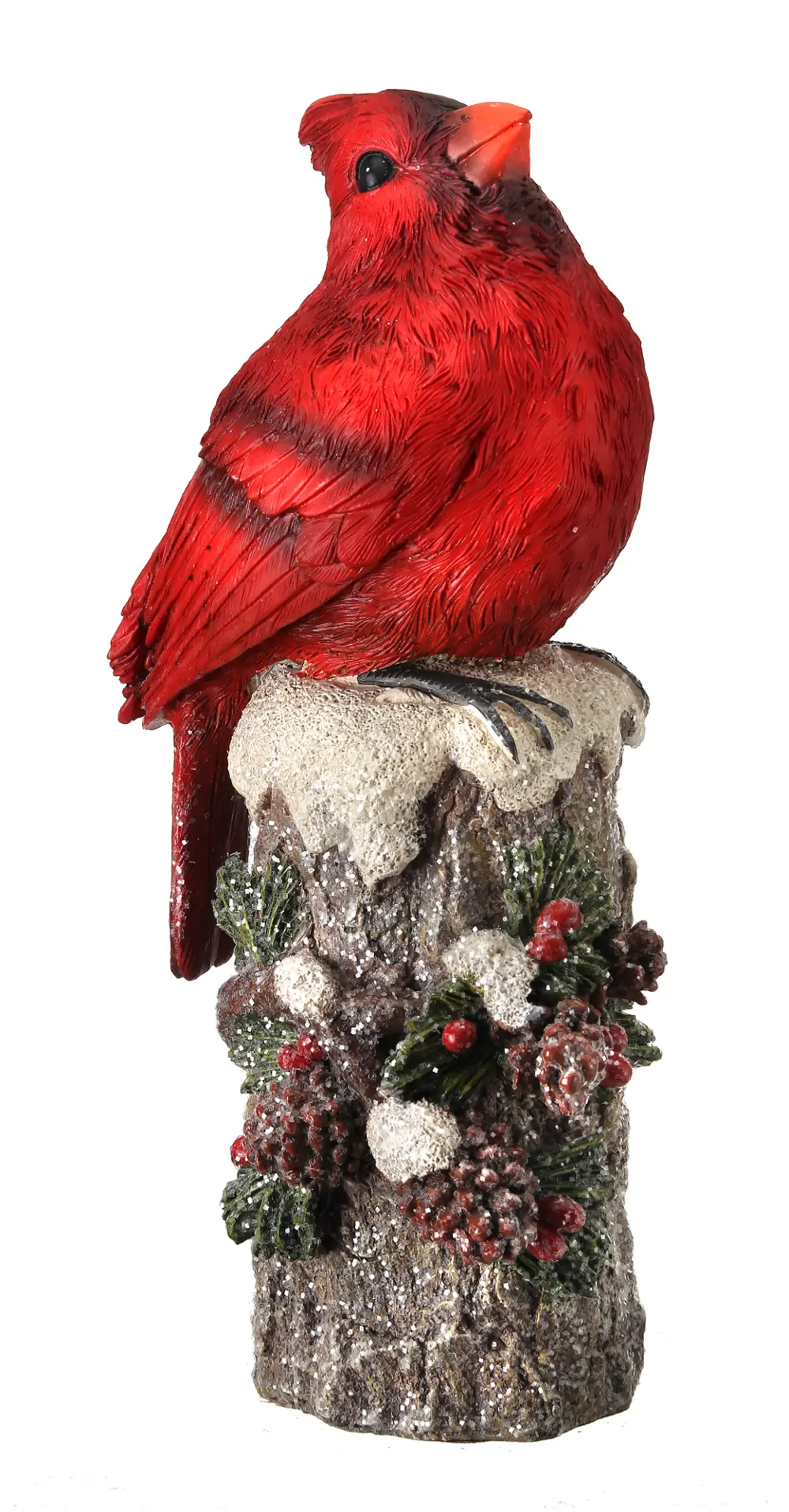 8 Inch Red Cardinal on a Winter Stump-1