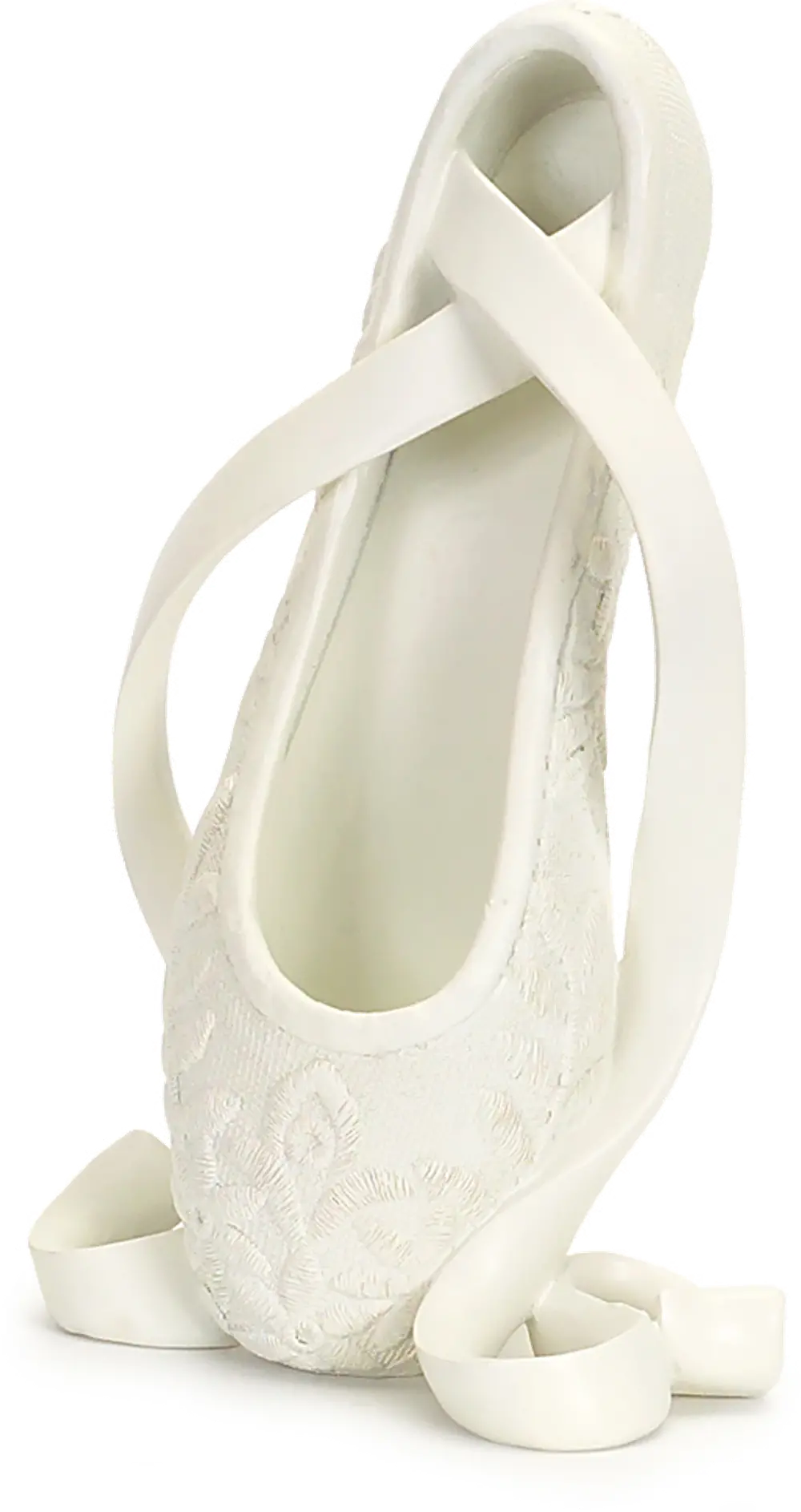 White Resin Ballet Slipper Sculpture-1