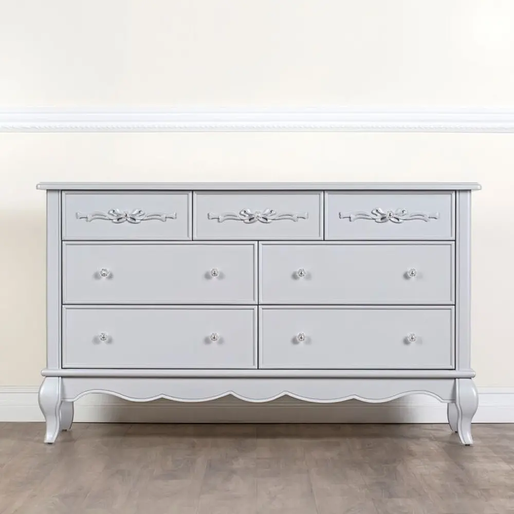 Grey Pearl 7-Drawer Double Dresser - Aurora -1