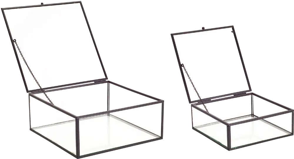 8 Inch Square Glass Storage Box-1