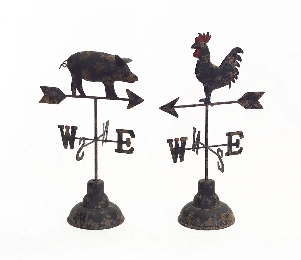 Assorted Pig or Rooster Weather Vane-1