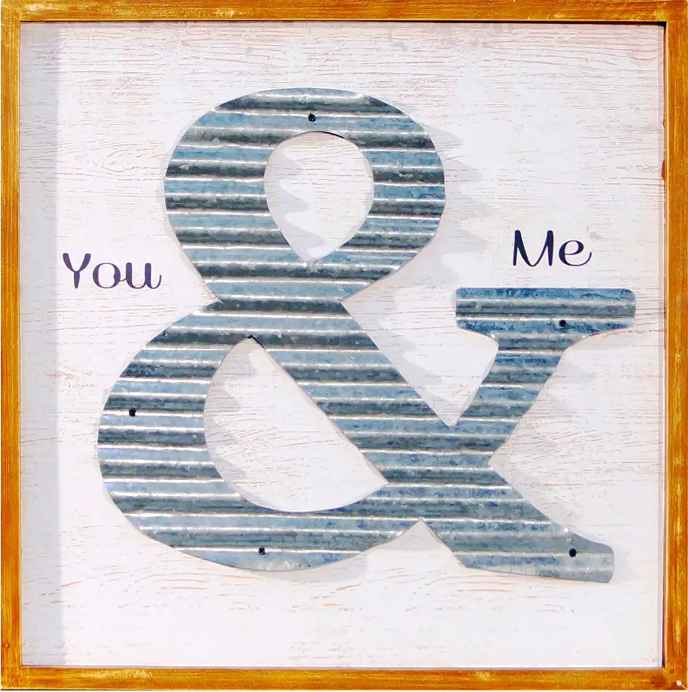 You and Me Wood and Metal Sign-1