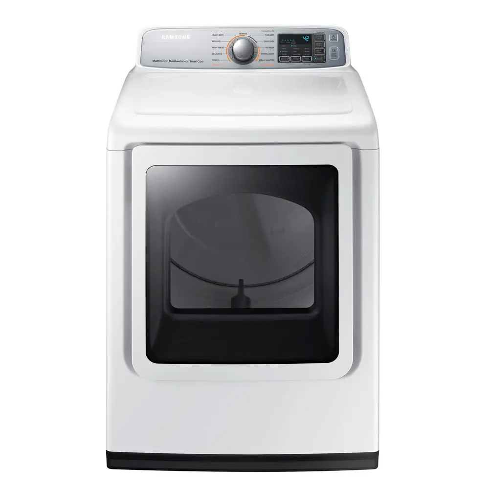DVE50M7450W Samsung Electric Dryer with Steam - 7.4 cu. ft. White-1