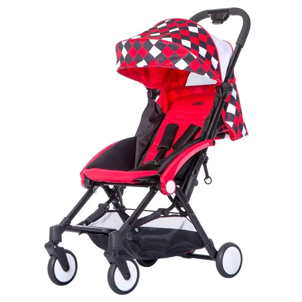 Red/ Black/ White Urban Stroller - Mia Moda -1