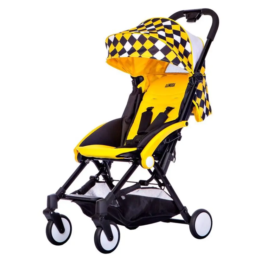 Black/ Yellow/ White Urban Stroller - Mia Moda-1
