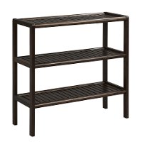 Espresso Brown Solid Wood 3 Tier 38 Inch Bookshelf - Abingdon | RC ...