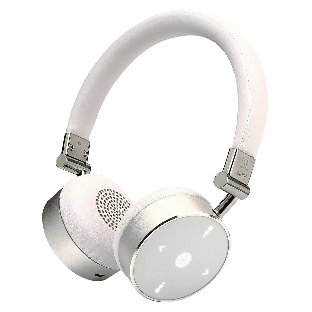 Cleer Audio BT Quality Bluetooth Wireless Over-Ear White Headphones -1
