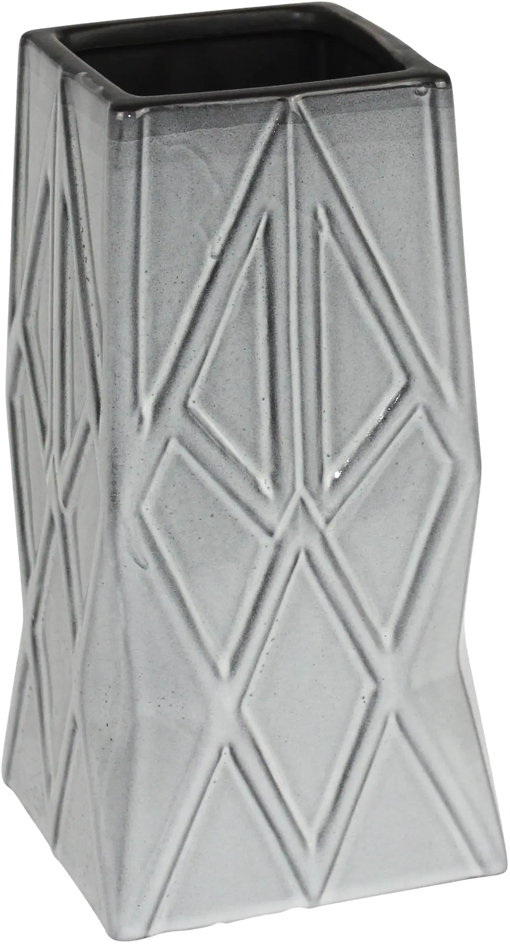 8 Inch Gray Ceramic Vase-1