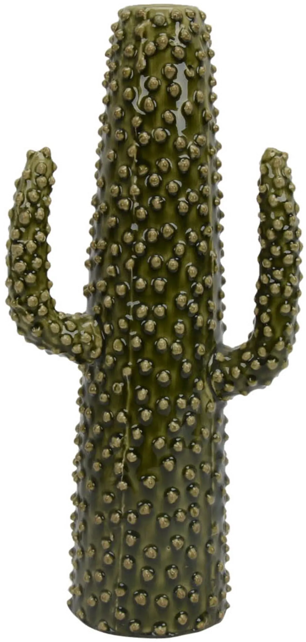 Green Ceramic Saguaro Cactus Figurine-1