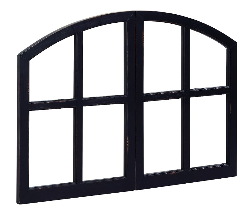 Magnolia Home Furniture Chimney Black Simple Window Pane