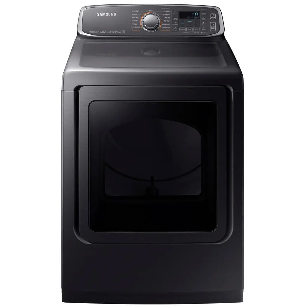 DVG52M7750V Samsung Gas Eco Dry Dryer - 7.4 cu. ft. Black Stainless Steel-1