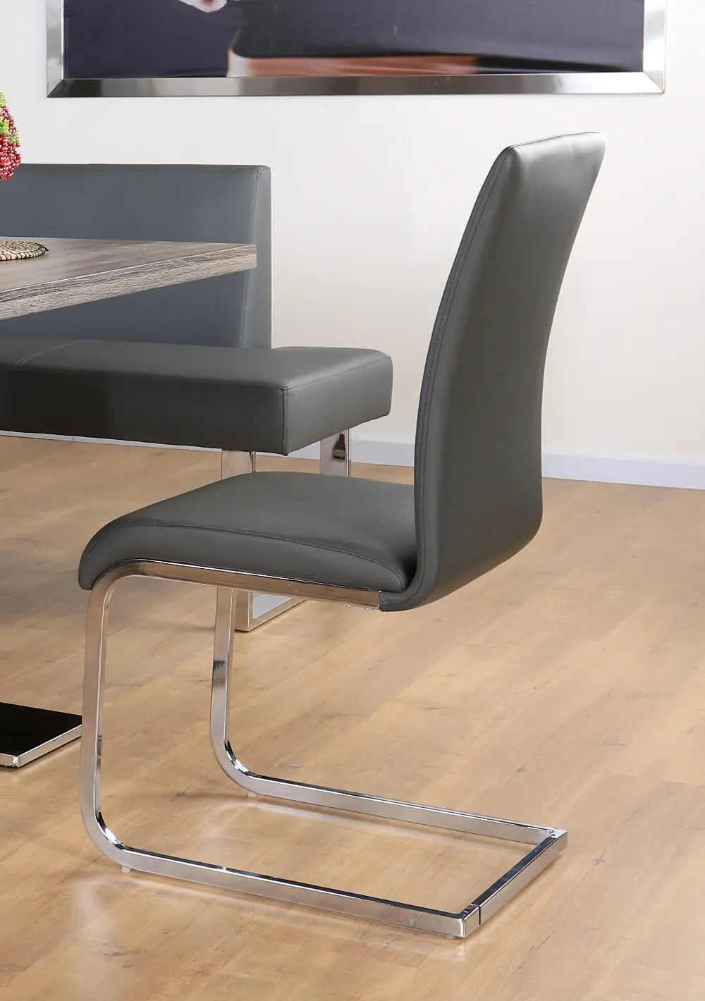 LCAMSIGR/SIDECHAIR Gray Modern Dining Chair - Zenith-1