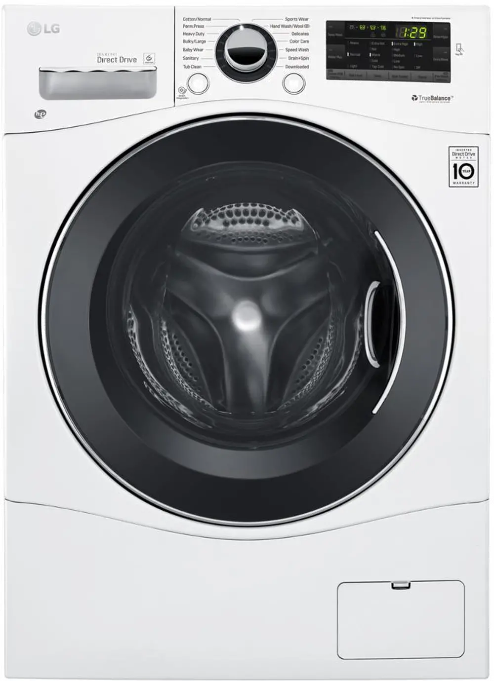 WM1388HW LG SmartDiagnosis Compact Front Load Washer -  2.3 cu. ft. White-1