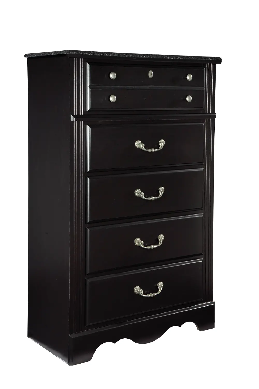 Black Traditional Chest of Drawers - Madera-1