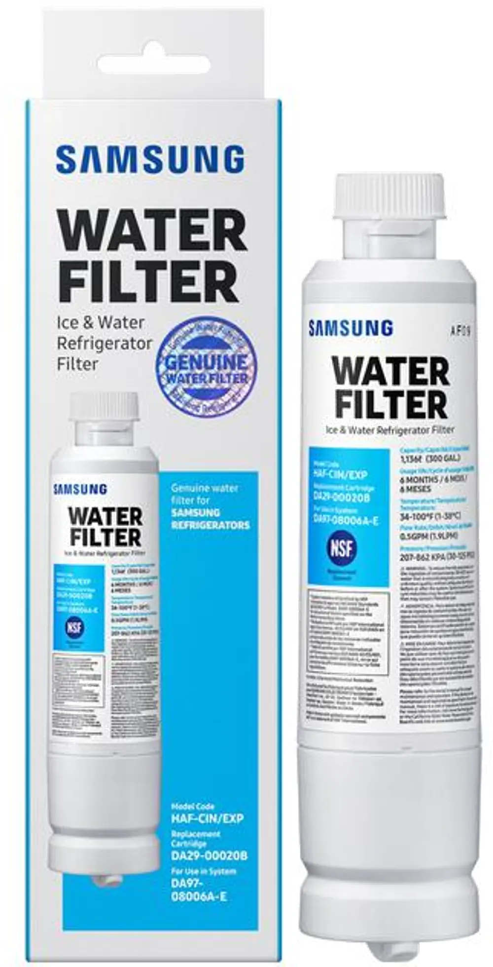 HAF-QIN/EXP Samsung Refrigerator Water Filter HAF-QIN-1