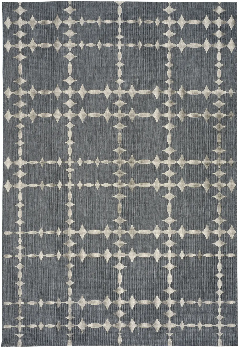 4738RS07101100300 8 x 11 Large Charcoal Gray Indoor-Outdoor Rug - Finesse-Tower Court-1