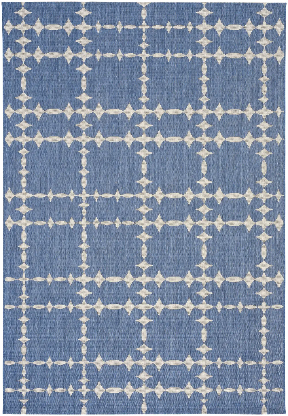 4738RS03110506440 4 x 6 Small Capri Blue Indoor-Outdoor Rug - Finesse-Tower Court-1