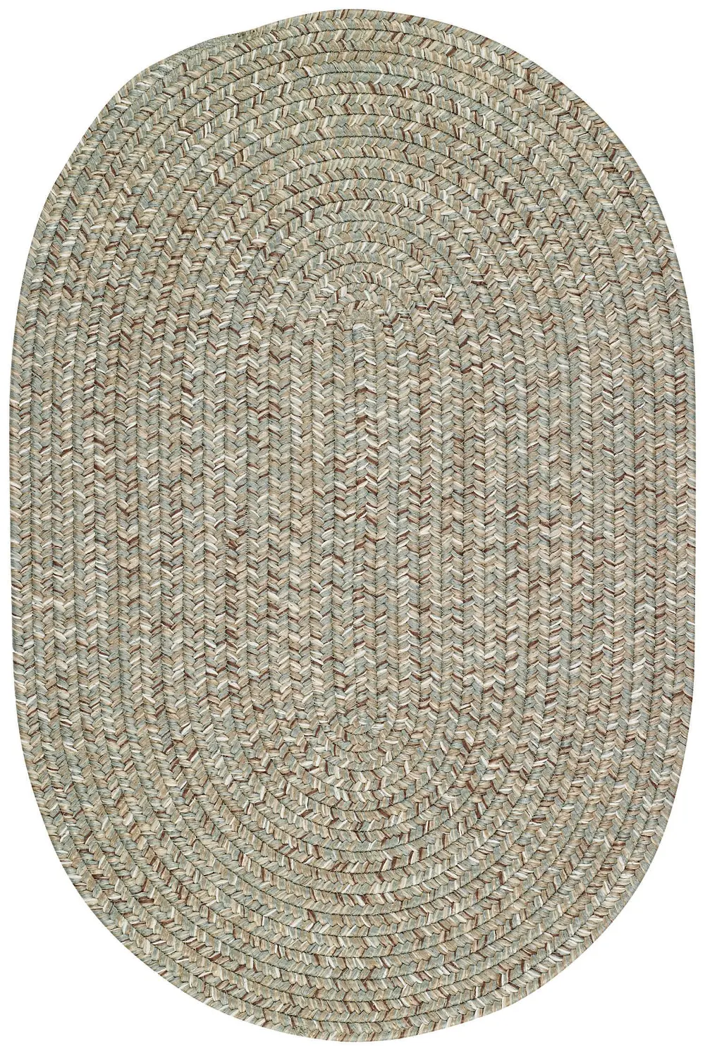 0110VS00200030450 XX-Small Spa Green Oval Braided Indoor-Outdoor Rug - Sea Glass-1