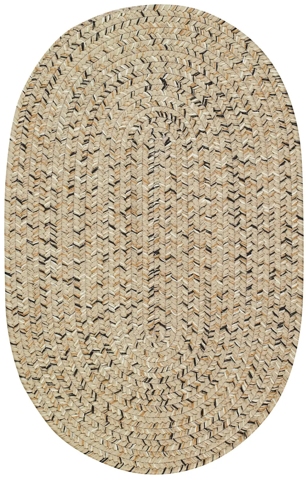 0110VS00200030600 XX-Small Shell Taupe Oval Braided Indoor-Outdoor Rug - Sea Glass-1