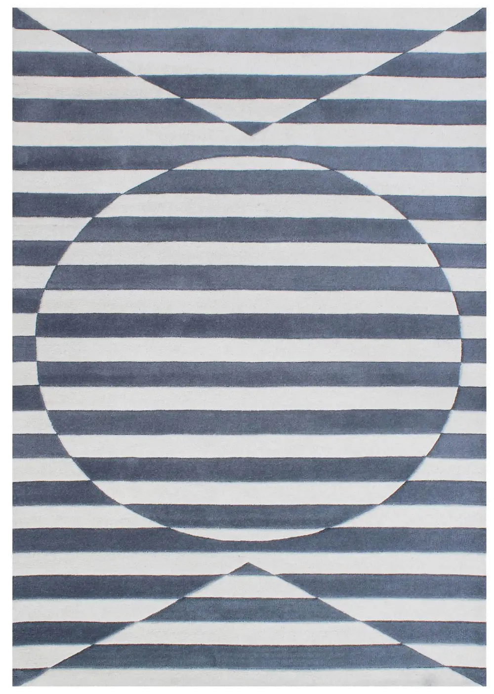 5 x 8 Medium Flint Gray and Off-White Area Rug - Capetown-1