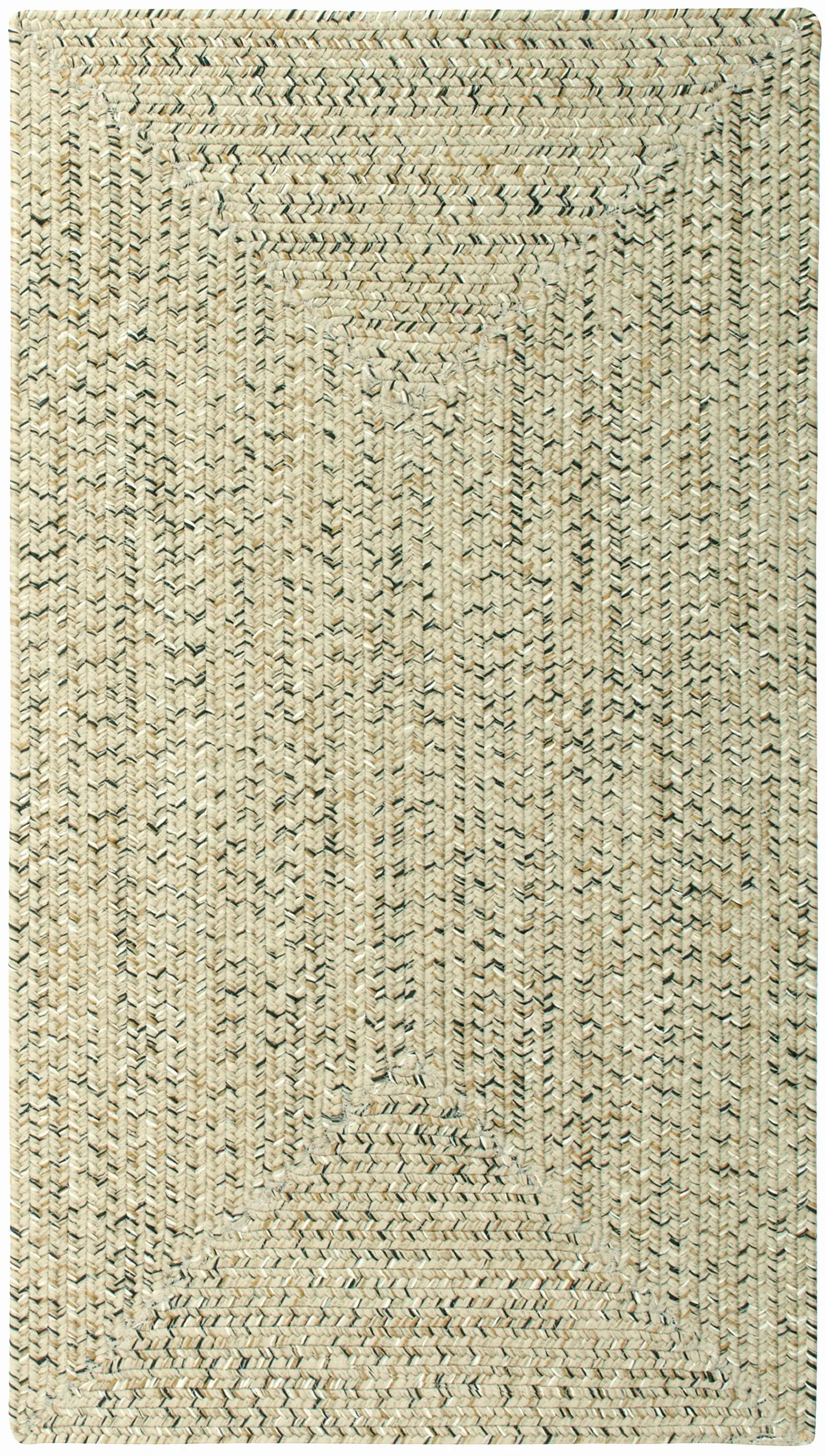 2 x 3 X-Small Shell Taupe Braided Indoor-Outdoor Rug - Sea Glass