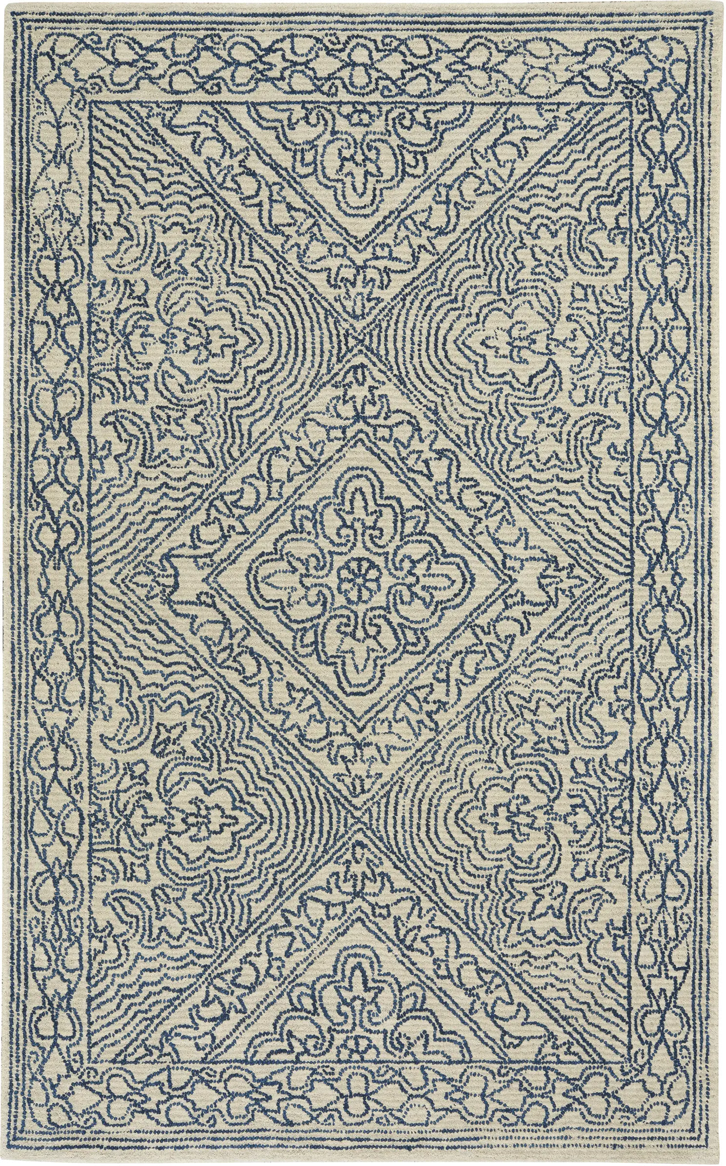 8 x 10 Large Cream Area Rug - Callista