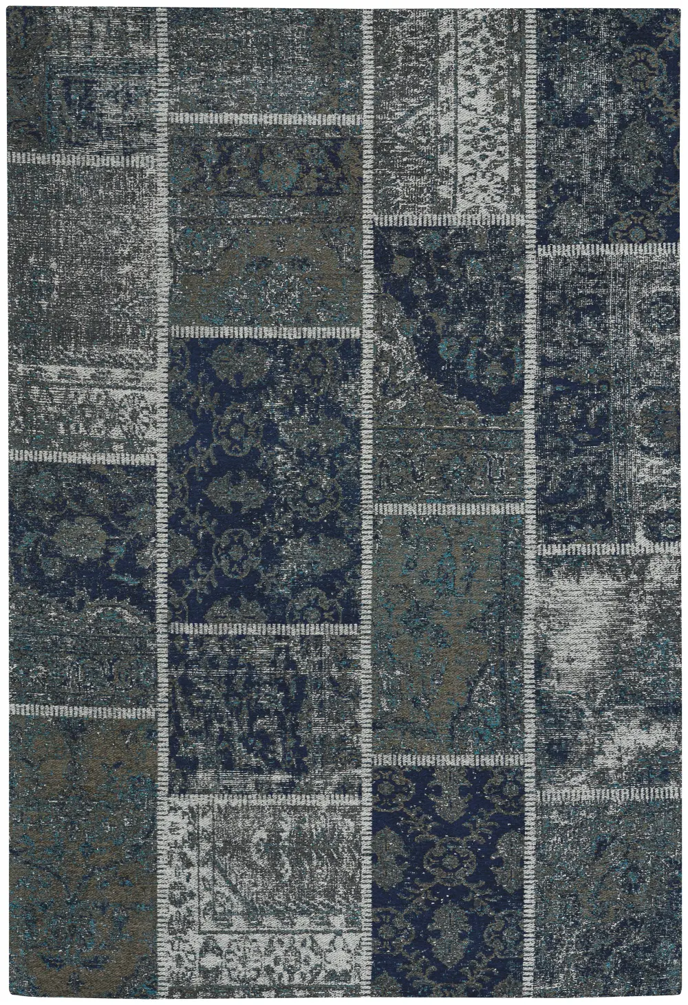3246RS05000800400 5 x 8 Medium Gray and Blue Rug - Cosmic-Patchwork-1