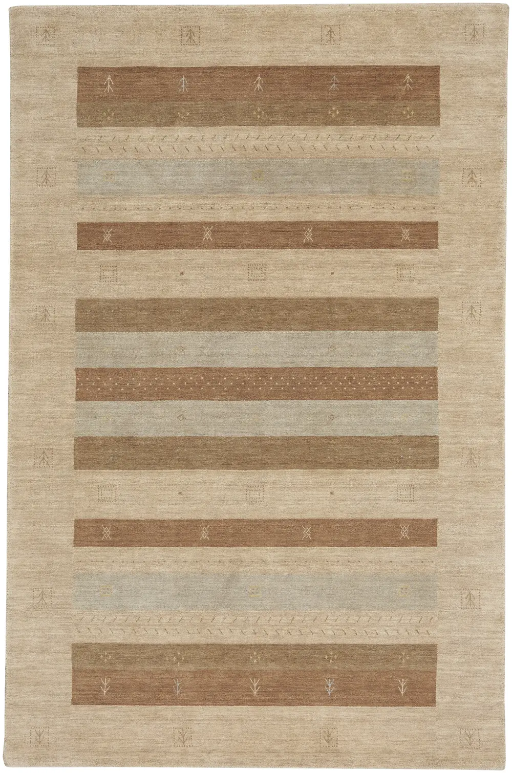 3495RS03000500700 Simply Gabbeh 3 x 5 Stucco Beige Area Rug-1