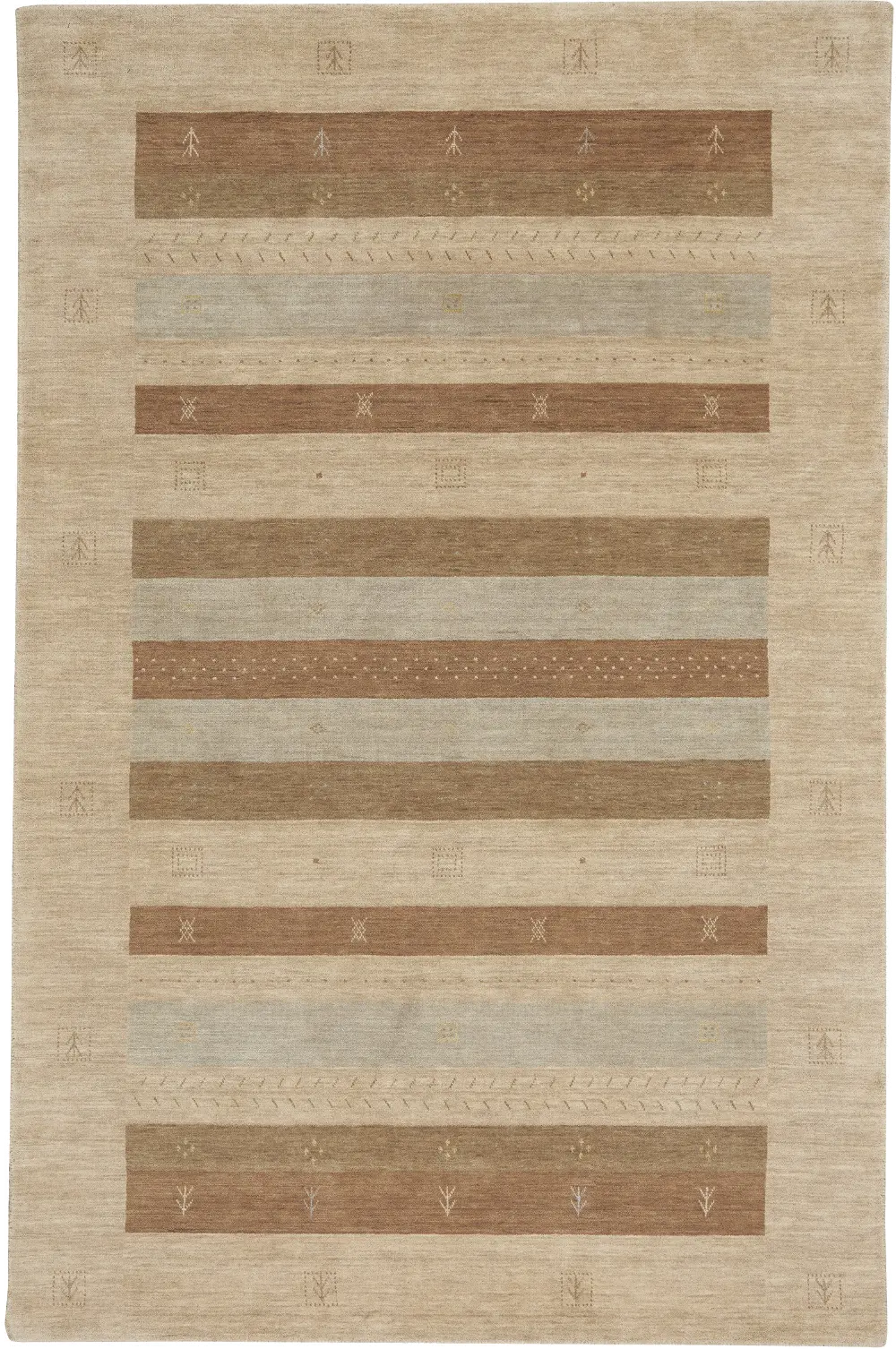 3495RS08001000700 Simply Gabbeh 8 x 10 Stucco Beige Area Rug-1