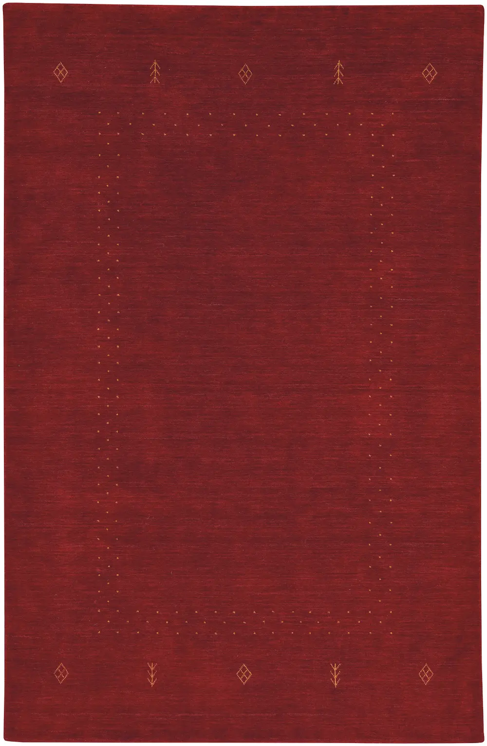 3495RS03000500550 Simply Gabbeh 3 x 5 Red Clay Area Rug-1