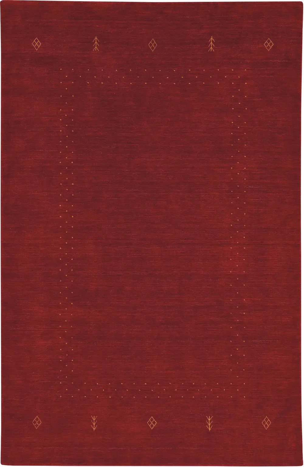 3495RS05000800550 Simply Gabbeh 5 x 8 Red Clay Area Rug-1