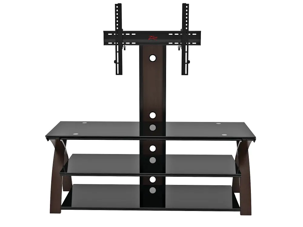 ZL0292-50M29U Espresso Brown and Black Flat Panel TV Stand (50 Inch) - Willow-1