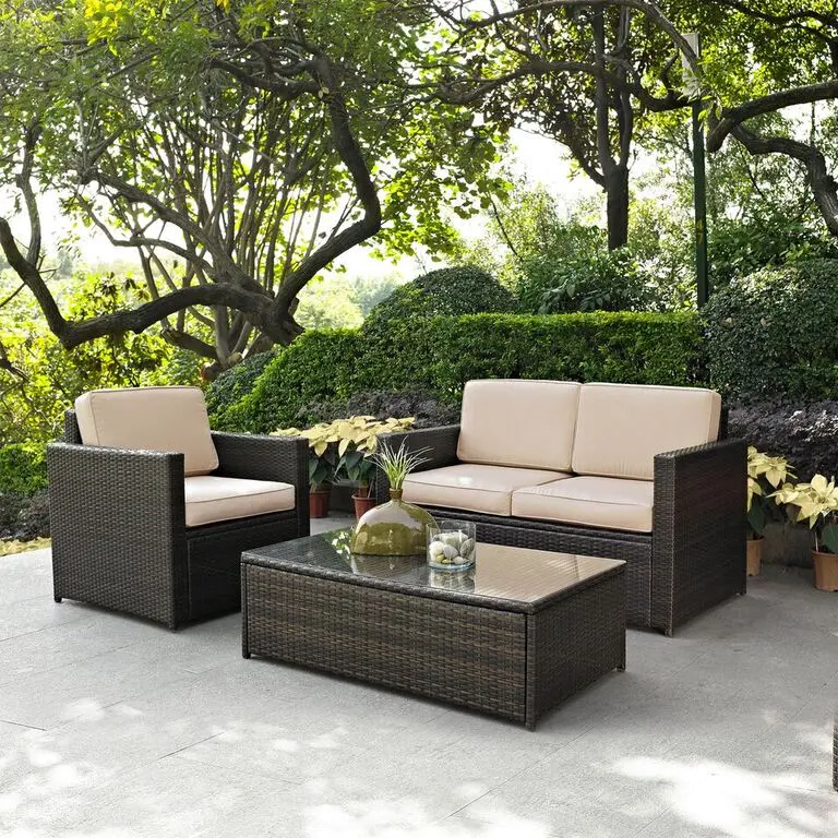 Palm Harbor Sand and Wicker 3 pc Patio Set