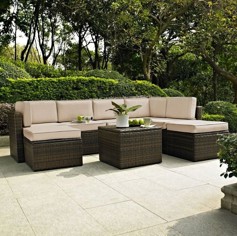 Sand And Brown 8 Piece Wicker Patio Furniture Set Palm Harbor Rc Sand And Brown 8 Piece Wicker Patio Furniture Set Palm Harbor Rc Willey