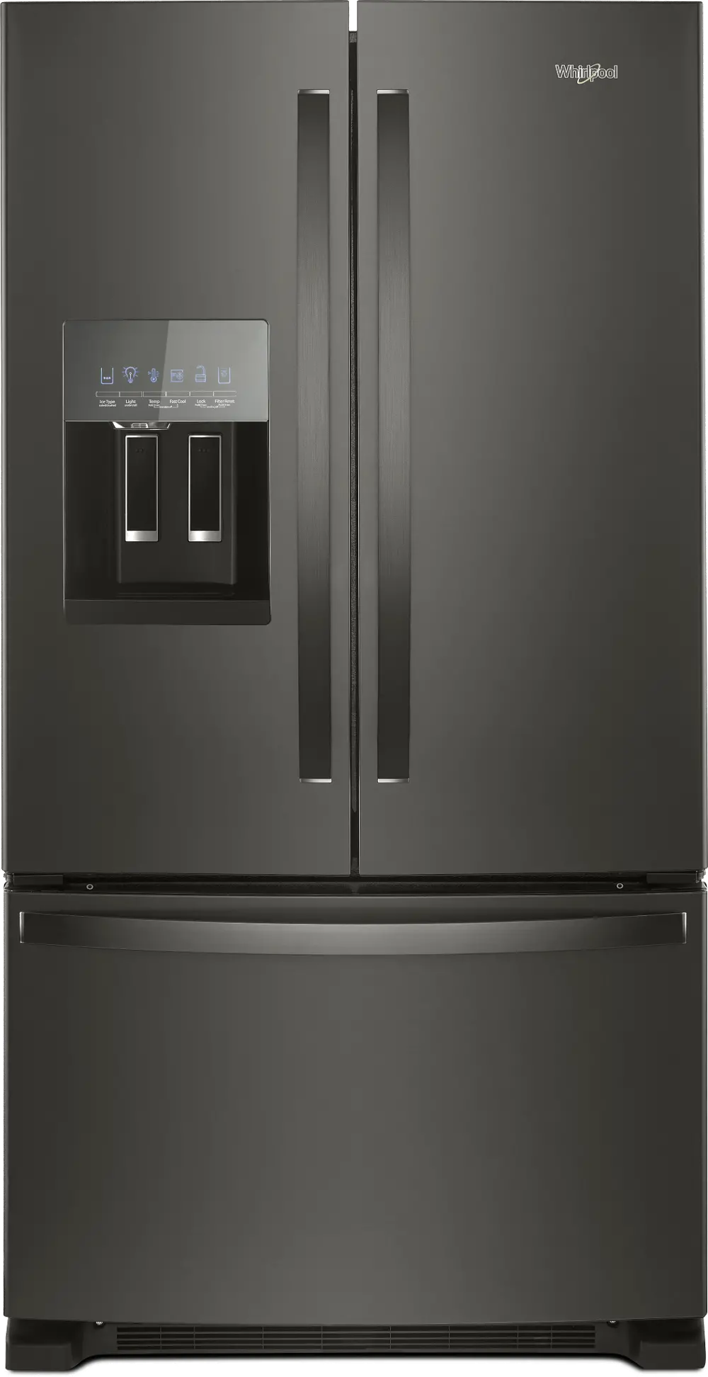 WRF555SDHV Whirlpool 24.7 cu ft French Door Refrigerator - Black Stainless Steel-1