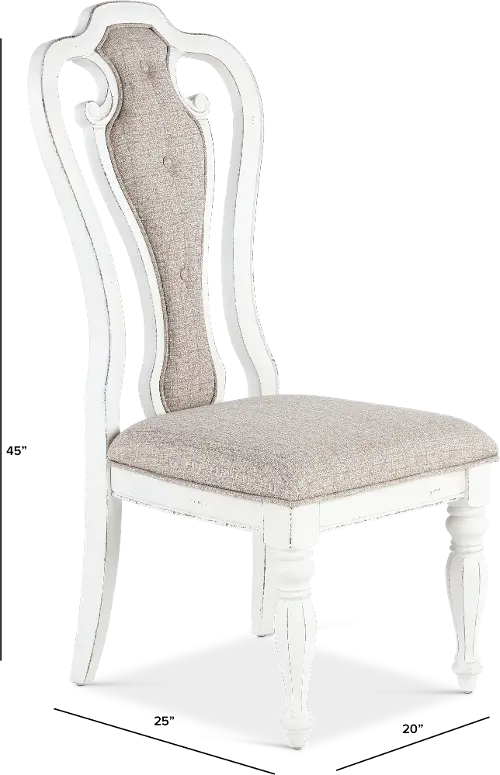 Antique white dining online chairs