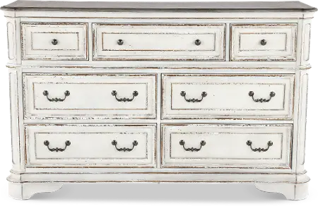 Magnolia Manor Antique White Dresser, Tall Large White Dresser