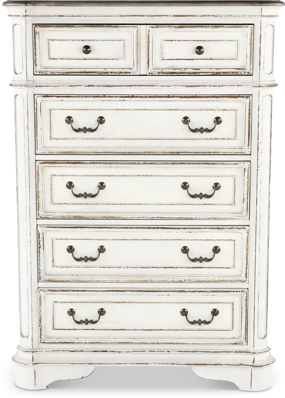 Magnolia Manor Antique White Chest of Drawers-1