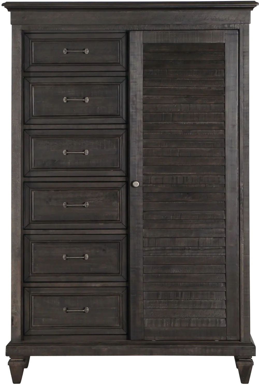 Classic Charcoal Gray Door Chest - Calistoga -1
