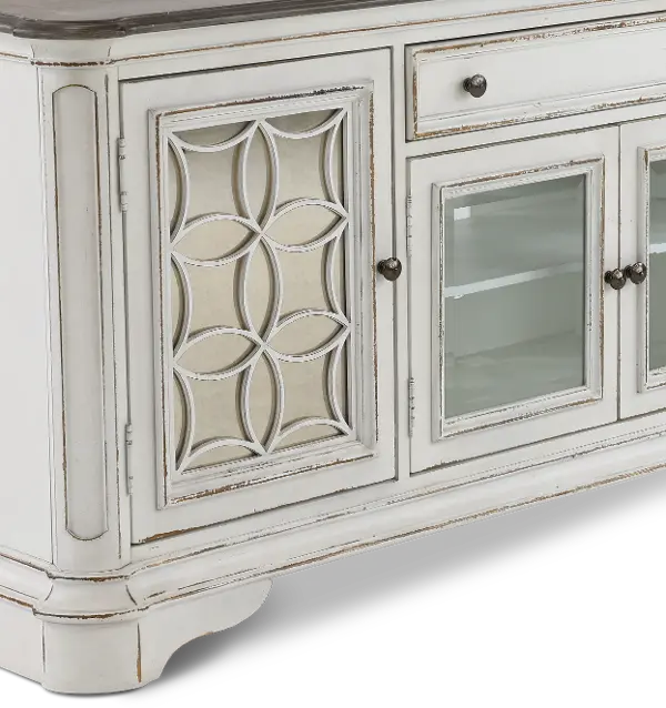 Magnolia Manor 74 Inch Antique White Tv Stand Rc Willey Magnolia Manor 74 Inch Antique White Tv, Antique White Tv Console Table