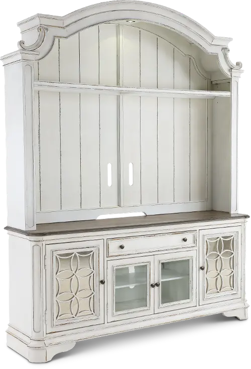 Magnolia manor antique white deals entertainment wall unit