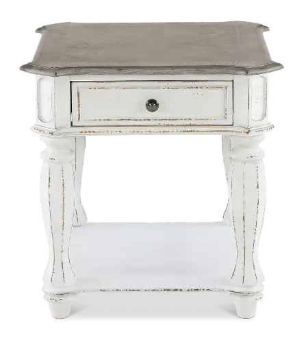Magnolia Manor Antique White End Table Rc Willey Magnolia Manor Antique White End Table, Antique White End Tables