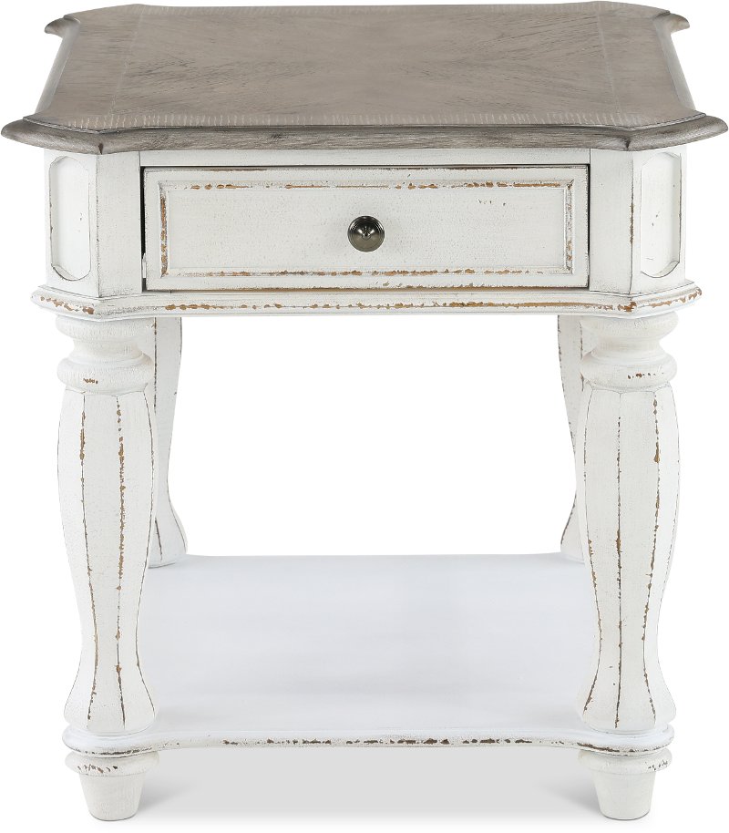 Magnolia Manor Antique White End Table