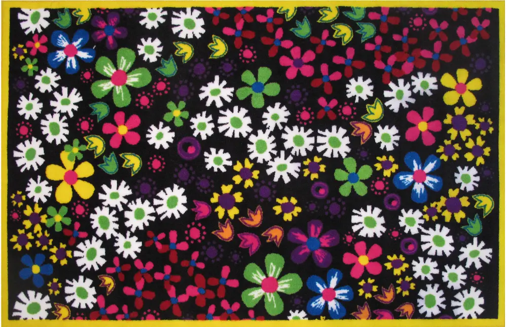 3 x 5 Small Floral Area Rug - Fun Time-1
