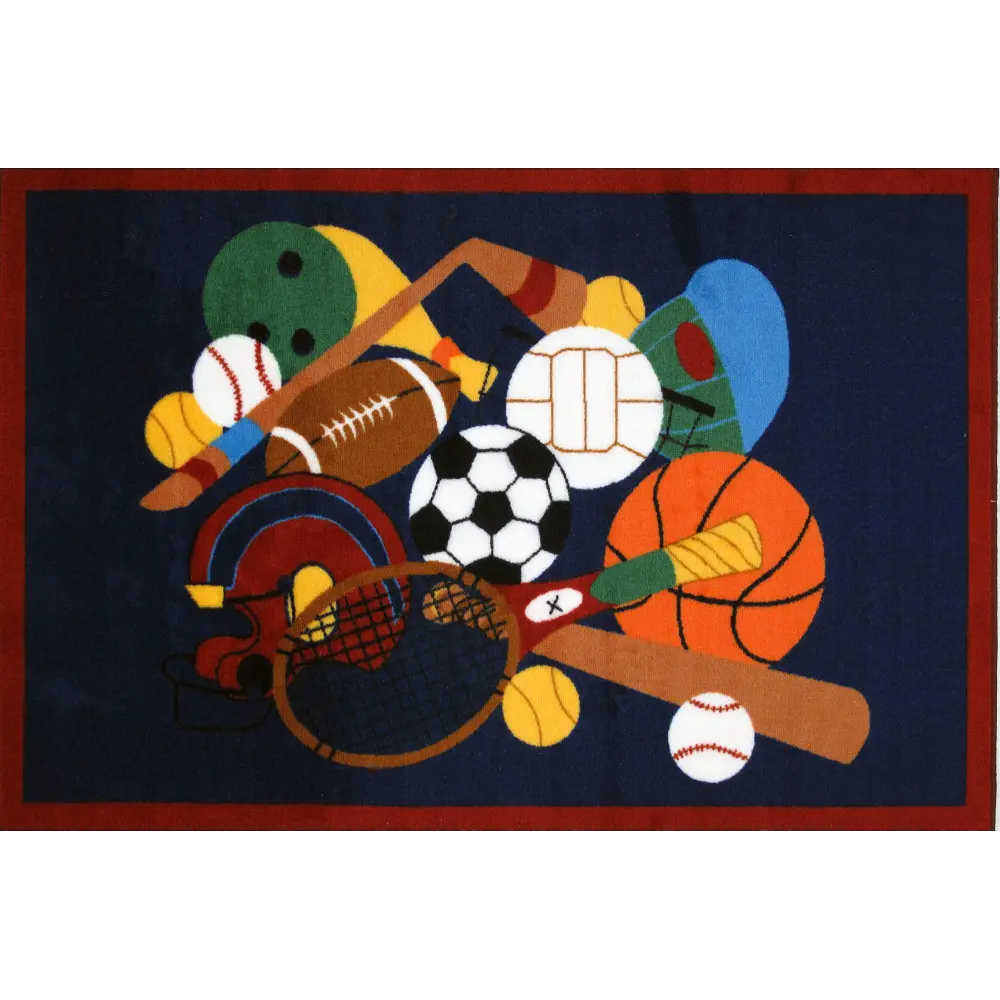3 x 5 X-Small Sports America Multi-Color Area Rug - Fun Time-1